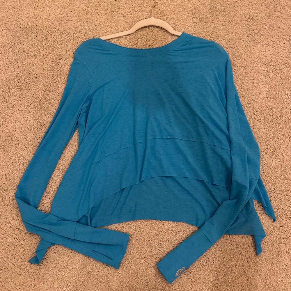 FP Movement by Free People Blue Crop Tee